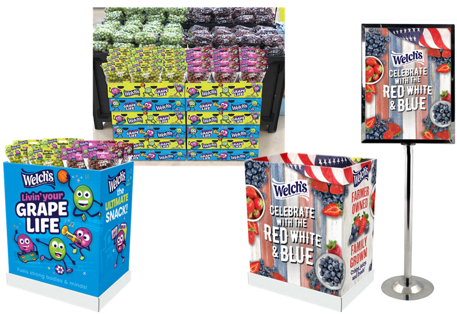 Various grape flavored products.