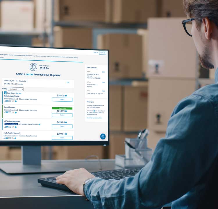 Quoting & booking technology for small businesses by C.H. Robinson