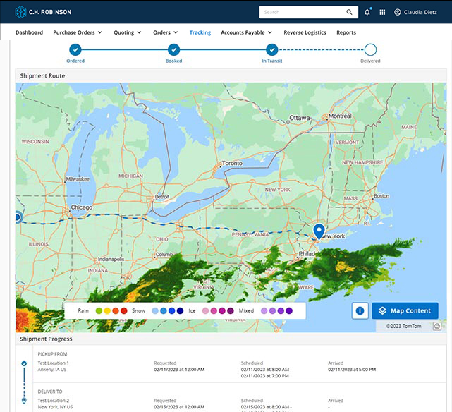 Weather and traffic - Advanced supply chain visibility